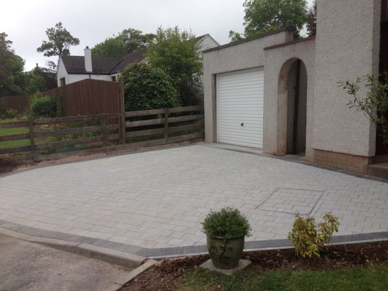 Cleaned tiles outside a house